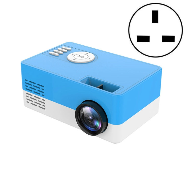 S261/J16 Home Mini HD 1080P Portable LED Projector, Support TF Card / AV / U Disk, US Plug, EU Plug, UK Plug, AU Plug – Durable Build, Easy to Use UK Plug Blue White