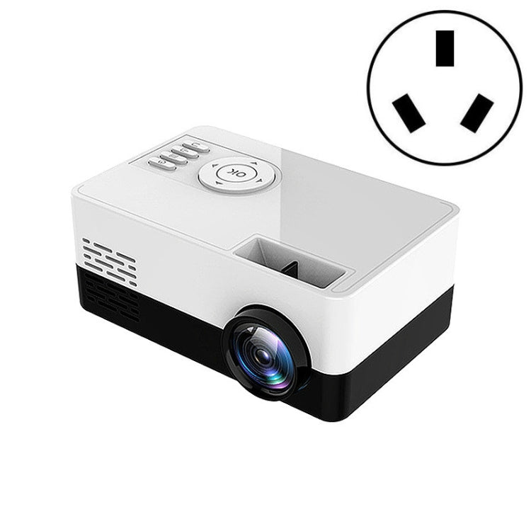 S261/J16 Home Mini HD 1080P Portable LED Projector, Support TF Card / AV / U Disk, US Plug, EU Plug, UK Plug, AU Plug – Durable Build, Easy to Use AU Plug White Black