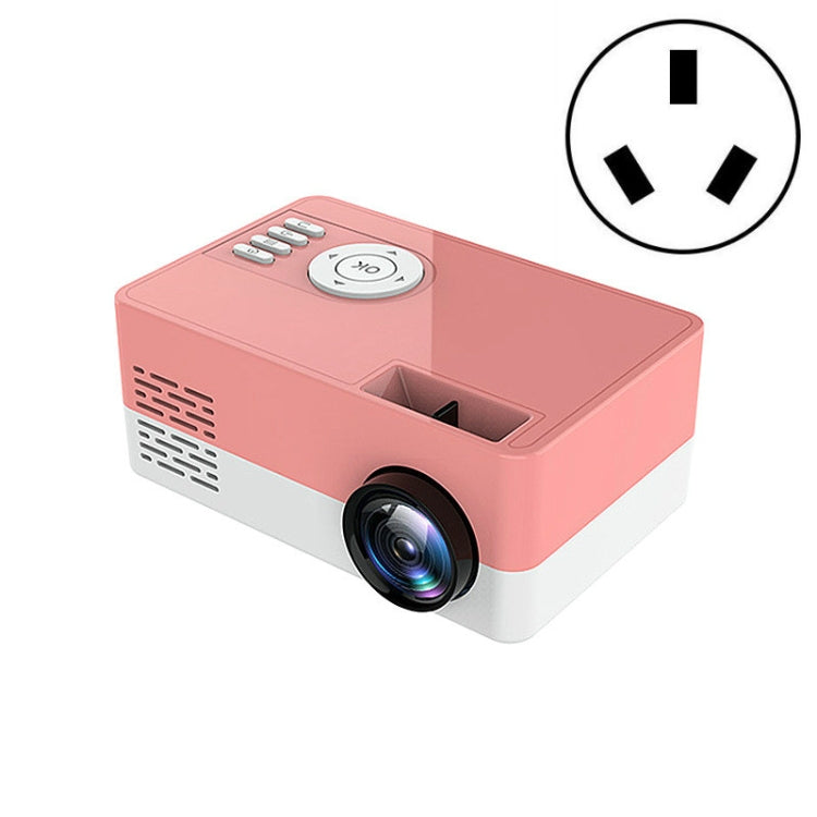 S261/J16 Home Mini HD 1080P Portable LED Projector, Support TF Card / AV / U Disk, US Plug, EU Plug, UK Plug, AU Plug – Durable Build, Easy to Use AU Plug Pink White