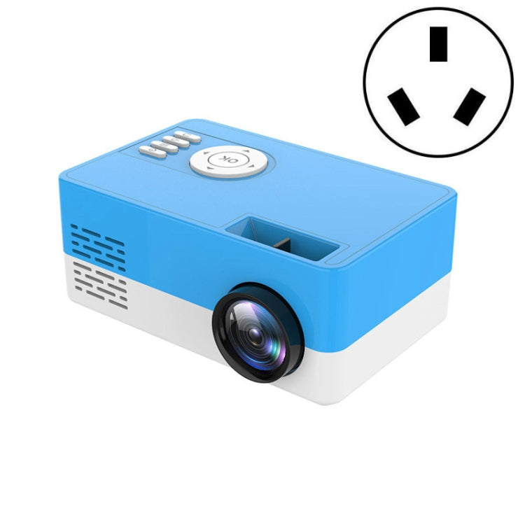 S261/J16 Home Mini HD 1080P Portable LED Projector, Support TF Card / AV / U Disk, US Plug, EU Plug, UK Plug, AU Plug – Durable Build, Easy to Use AU Plug Blue White