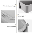 Wall-mounted Drawer Type Kitchen Spice Rack Perforation-free Household Cabinets & Kitchenware Storage Rack, White, Gray