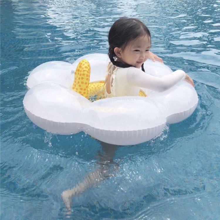 Children Sun Flower Seat Ring Swimming Ring Baby Inflatable Lifebuoy with Pillow, Sun Flower Seat Ring Sun Flower Seat Ring