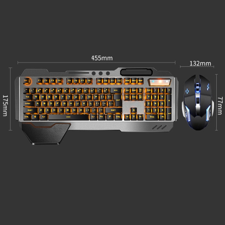 K680 Rechargeable Wireless Keyboard and Mouse Set, Black Mixed Color, Silver White Ice Blue – Electroplating