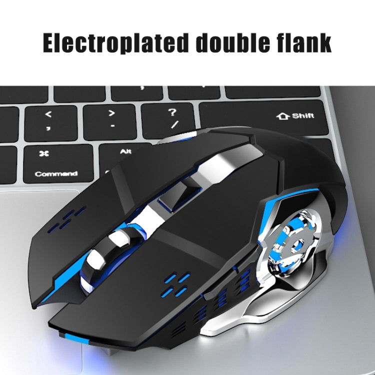 K680 Rechargeable Wireless Keyboard and Mouse Set, Black Mixed Color, Silver White Ice Blue – Electroplating