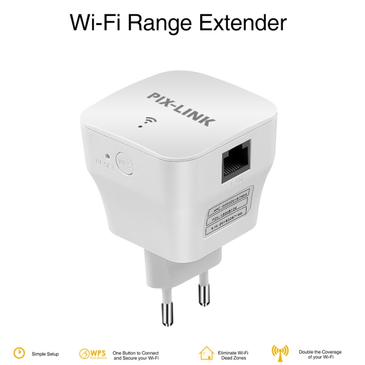 PIXLINK WR12 300Mbps WIFI Signal Amplification Enhanced Repeater, EU Plug, UK Plug, US Plug, AU Plug – Wear-resistant