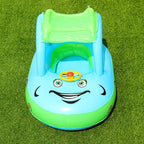 Sunshade and Sunscreen Baby Swimming Ring Car Boat Shape Inflatable Swimming Ring with Horn, Light Blue + Green, Purple+Yellow Light Blue + Green Light Blue + Green