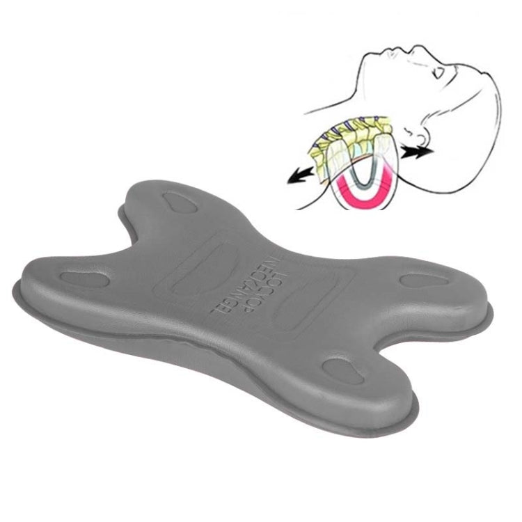 Cervical Spine Pillow Stretching Massager Orthosis Portable Neck Pillow – Durable Build, Easy to Use Gray