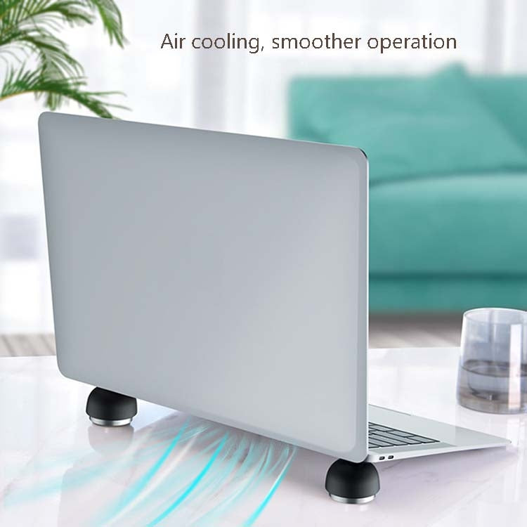Creative Laptop Compact Portable Invisible Mushroom Stand Desktop Heightening Fan Heater Shelf, Black, Green – Magnetic