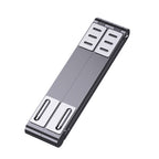 Metal Laptop Stand Computer Cooling Folding Mini Flat Raised Bracket, Gray, Silver – Aluminum Alloy, Non-slip