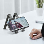 Metal Laptop Stand Computer Cooling Folding Mini Flat Raised Bracket, Gray, Silver – Aluminum Alloy, Non-slip