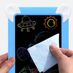 LED Luminous Drawing Board Electronic Fluorescent Writing Board Children Light Painting Message Board, Blue, Pink