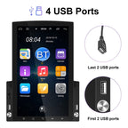 9.7 inch Vertical Screen HD 2.5D Glass Car MP5 Player Android Navigation All-in-one Machine, Standard, Standard+4 Lights Camera, Standard+8 Lights Camera, Standard+12 Lights Camera
