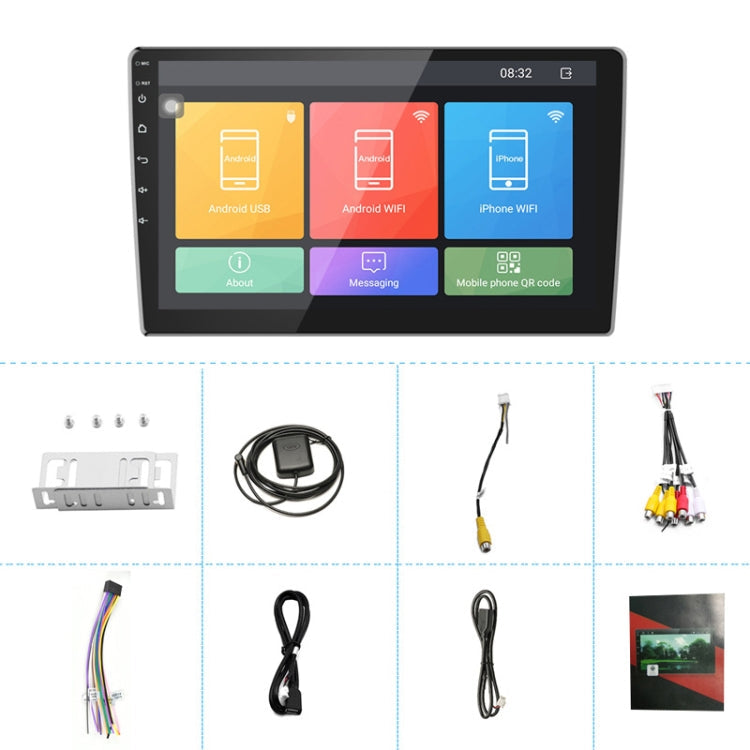 Universal Machine Android Smart Navigation Car Navigation DVD Reversing Video Integrated Machine, 9inch 1+16G Standard, 9inch 2+16G Standard, 9inch 2+32G Standard, 10inch 1+16G Standard, 10inch 2+16G Standard, 9inch 1+16G Standard+4 Lights Camera      ...