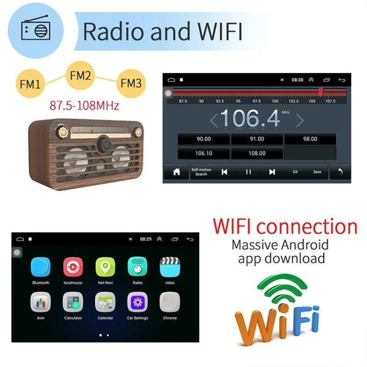 Universal Machine Android Smart Navigation Car Navigation DVD Reversing Video Integrated Machine, 9inch 1+16G Standard, 9inch 2+16G Standard, 9inch 2+32G Standard, 10inch 1+16G Standard, 10inch 2+16G Standard, 9inch 1+16G Standard+4 Lights Camera      ...