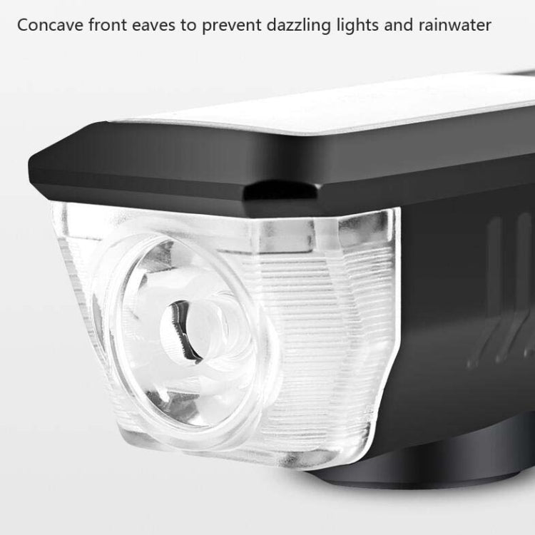 Bicycle Solar Headlight Horn Light Night Riding USB Charging Headlight Bicycle Glare Flashlight Equipment, Green, Blue, Orange, Red