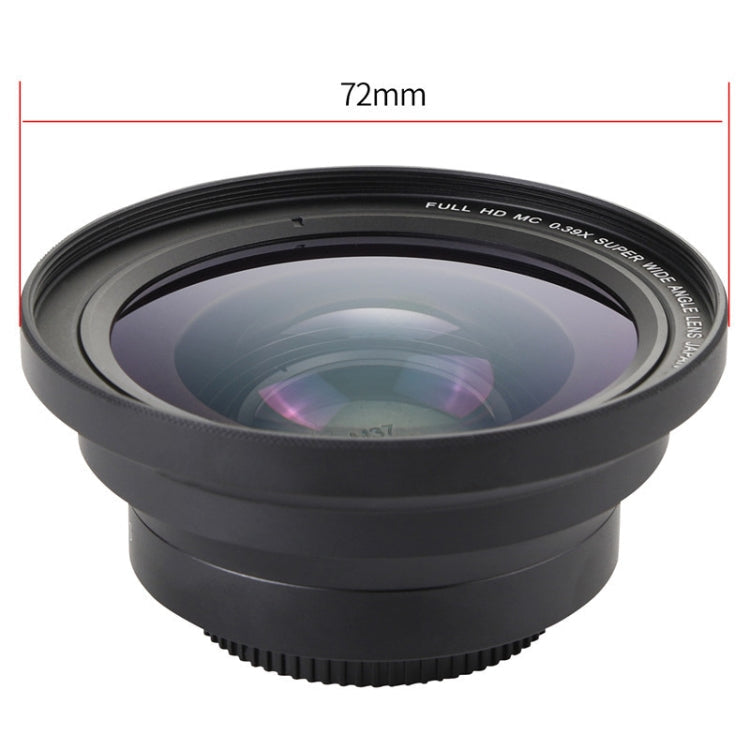 72mm 2 in 1 0.39X Wide Angle Lens + Macro Lens, 72mm