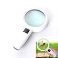 Handheld High-definition Lens with LED Light Reading and Maintenance Magnifying Glass for the Elderly, 95mm 10 Times, 110mm 30 Times Double Lens 95mm 10 Times