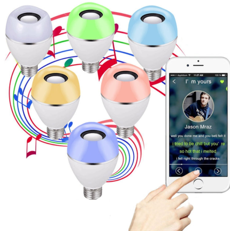 E27 LED Music Bulb Smart Colorful Remote Control Wake Up Light, APP Multi-link Music Light, APP+Remote Control – Bluetooth APP Multi-link Music Light