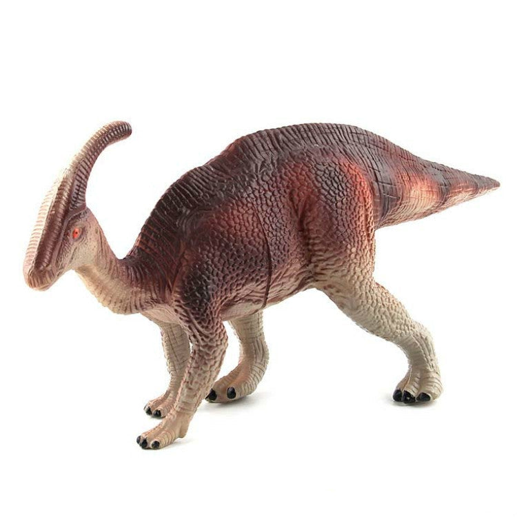 Simulation Animal Dinosaur World Static Toy Models, Green Tyrannosaurus, Brown Tyrannosaurus, Brown Red Parasaurus, Yellow Green Parasaurus, Yellow Spinosaurus, Styracosaurus, Plesiosaurus, Brachiosaurus, 6 PCS Amagarone, 6 PCS Tyrannosaurus... –... Brown Red Parasaurus
