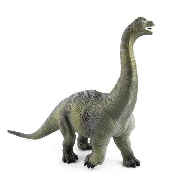 Simulation Animal Dinosaur World Static Toy Models, Green Tyrannosaurus, Brown Tyrannosaurus, Brown Red Parasaurus, Yellow Green Parasaurus, Yellow Spinosaurus, Styracosaurus, Plesiosaurus, Brachiosaurus, 6 PCS Amagarone, 6 PCS Tyrannosaurus... –... Brachiosaurus
