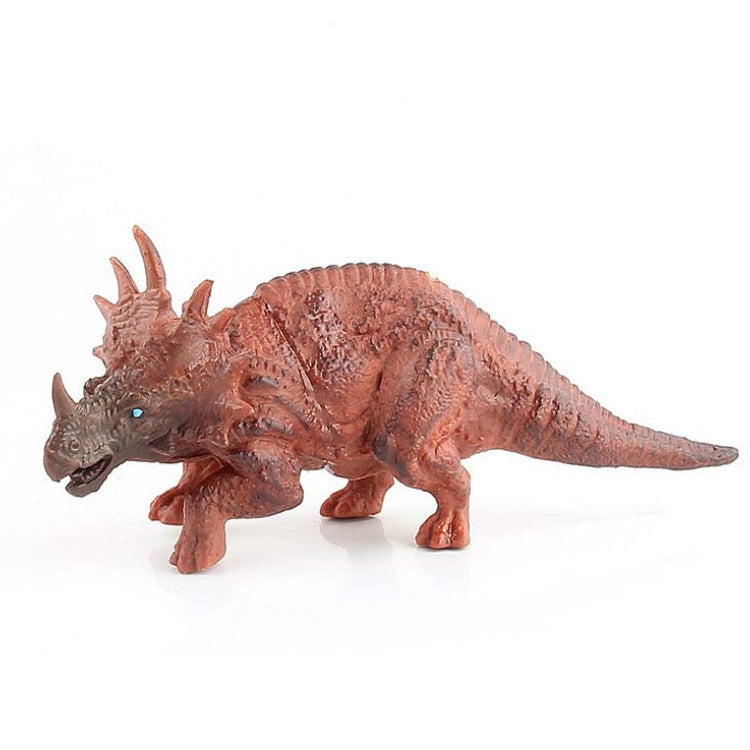 Simulation Animal Dinosaur World Static Toy Models, Green Tyrannosaurus, Brown Tyrannosaurus, Brown Red Parasaurus, Yellow Green Parasaurus, Yellow Spinosaurus, Styracosaurus, Plesiosaurus, Brachiosaurus, 6 PCS Amagarone, 6 PCS Tyrannosaurus... –... 6 PCS Triceratops