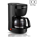 Homezest Household Small Coffee Maker Automatic Mini Drip Coffee Machine, EU Plug EU Plug Black
