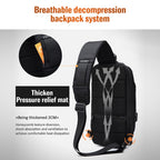OZUKO 9223 Anti-theft Men Chest Bag Waterproof Crossbody Bag with External USB Charging Port, Standard Size, Large Size