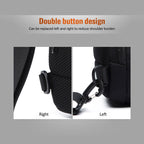 OZUKO 9223 Anti-theft Men Chest Bag Waterproof Crossbody Bag with External USB Charging Port, Standard Size, Large Size
