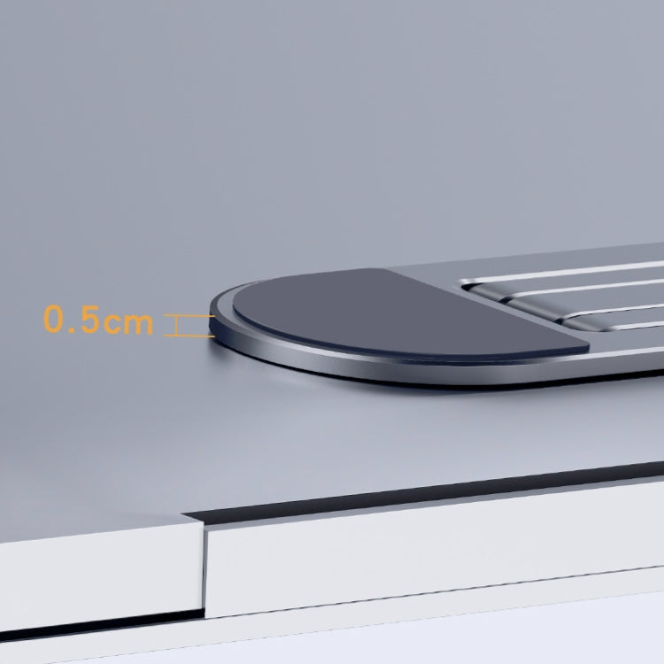 Oatsbasf Portable Storage Foldable Notebook Computer Bracket Heightening Fan Heater, Silver, Gray – Aluminum Alloy, Non-slip
