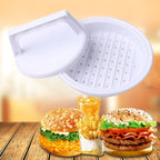 Round Shape Hamburger Press Food-Grade Plastic Hamburger Meat Beef Grill Burger Press Patty Maker Mold Mould Kitchen Tool, 2PCS White 2PCS White