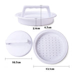Round Shape Hamburger Press Food-Grade Plastic Hamburger Meat Beef Grill Burger Press Patty Maker Mold Mould Kitchen Tool, 2PCS White