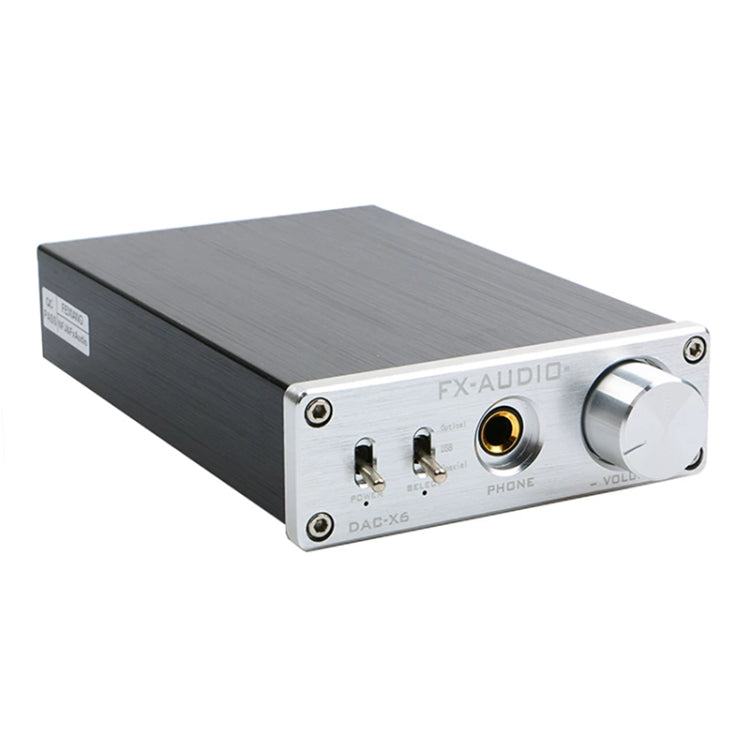 FX-AUDIO DAC-X6 Fever HiFi Fiber Coaxial USB Amp Digital Audio DAC Decoder 24BIT/192 Silver