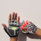 Cycling Shock Absorbing Anti-Slip Gloves Fitness Weight Lifting Training Half-finger Gloves, M, L, XL M Red