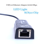 USB to RJ45 10/100 Mbps USB Ethernet Adapter Network card, USB 2.0 100Mbps – Durable Build, Easy to Use
