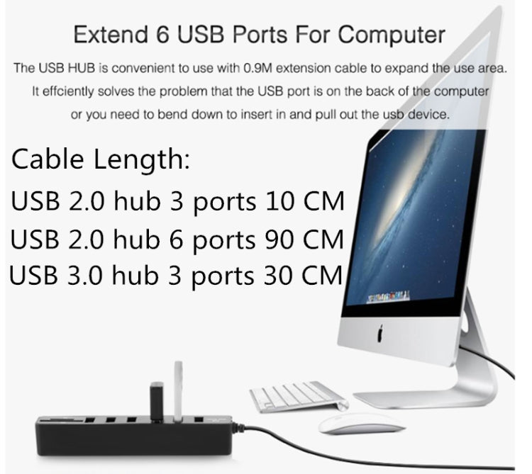 Multi USB 2.0 Hub USB Splitter High Speed 6 Ports with TF SD Card Reader – Durable Build, Easy to Use