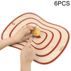 6 PCS Kitchen Chopping Blocks Flexible Transparent PP Cutting Boards, S(20x14.8cm), M(30.5x23.5cm), L(42x31.5cm) S(20x14.8cm) Orange