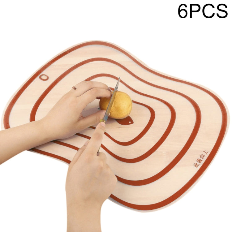 6 PCS Kitchen Chopping Blocks Flexible Transparent PP Cutting Boards, S(20x14.8cm), M(30.5x23.5cm), L(42x31.5cm) S(20x14.8cm) Orange