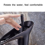 Bathroom Faucet Washbasin Waterfall Hot & Cold Faucet, 84535-1, 84535 High Type, 99529 Black