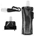0.5L Portable Ultralight Foldable Silicone Water Bag Outdoor Sports Supplies Hiking Camping Soft Flask Waterproof Bag Black