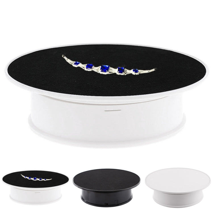20cm 360 Degree Electric Rotating Turntable Display Stand for Photography Max Load 1.5kg video shooting props Turntable, 20cm/Powered by Battery(W+B), 20cm/Powered by Battery(B), 20cm/Powered by Battery(W) 20cm Powered by Battery(W+B)