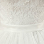 Vintage Lace Short Sleeved Round Neck Slim Slim Wedding Dress, S, M, XL