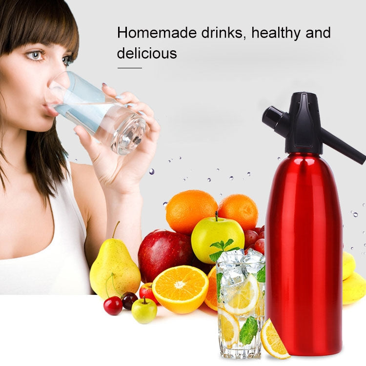 Manual Soda Siphon CO2 Dispenser Water Bubble Generator Cool Drink Cocktail Soda Machine Aluminum Bar DIY Soda Maker, Capacity: 1L – Aluminum Alloy