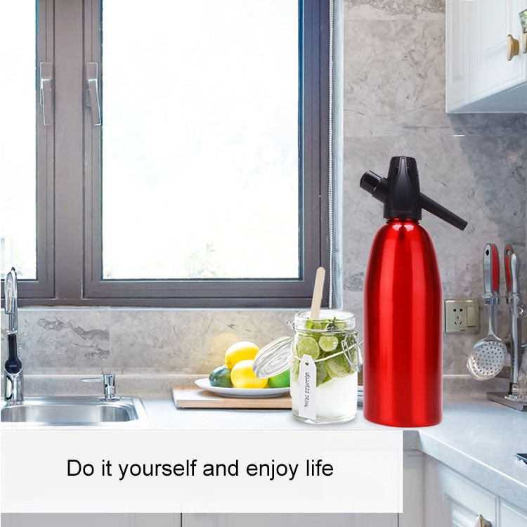 Manual Soda Siphon CO2 Dispenser Water Bubble Generator Cool Drink Cocktail Soda Machine Aluminum Bar DIY Soda Maker, Capacity: 1L – Aluminum Alloy