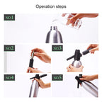 Manual Soda Siphon CO2 Dispenser Water Bubble Generator Cool Drink Cocktail Soda Machine Aluminum Bar DIY Soda Maker, Capacity: 1L – Aluminum Alloy