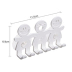 5 PCS Cute Smiley Suction Cup Hanging Toothbrush Holder Plastic Small Person Teeth Holder, Cute Smiley Suction Toothbrush Holder