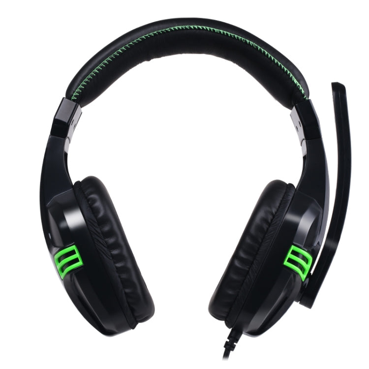 Salar KX101 3.5mm Wired Earphone Gaming Headset PC Gamer Stereo Headphone with Microphone for Computer – Leather