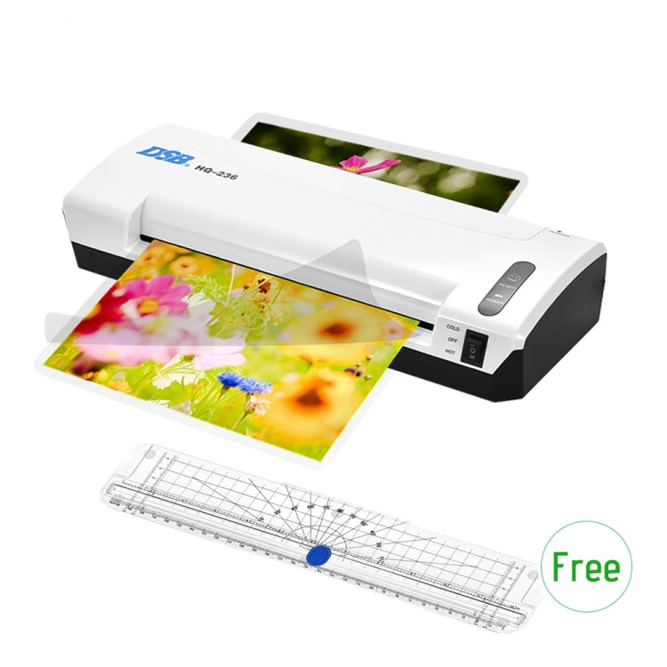 DSB HQ236 Laminator A4 File Laminating Machine Photo Sealing Machine Cold Laminating Thermoplastic Machine with Paper Trimmer Cutter, HQ236 HQ236