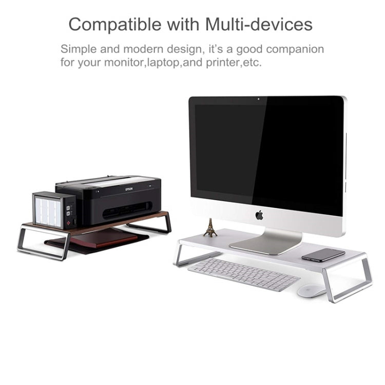 Monitor Stand Riser with Metal Feet for iMac MacBook LCD Display Printer, Lapdesk Tabletop Organizer Sturdy Platform Save Space – Aluminum Alloy