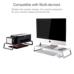 Monitor Stand Riser with Metal Feet for iMac MacBook LCD Display Printer, Lapdesk Tabletop Organizer Sturdy Platform Save Space – Aluminum Alloy