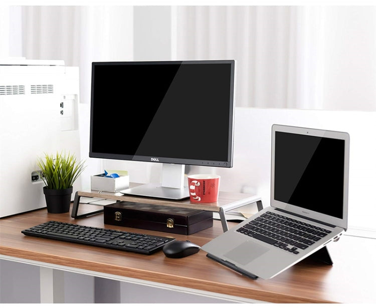 Monitor Stand Riser with Metal Feet for iMac MacBook LCD Display Printer, Lapdesk Tabletop Organizer Sturdy Platform Save Space – Aluminum Alloy